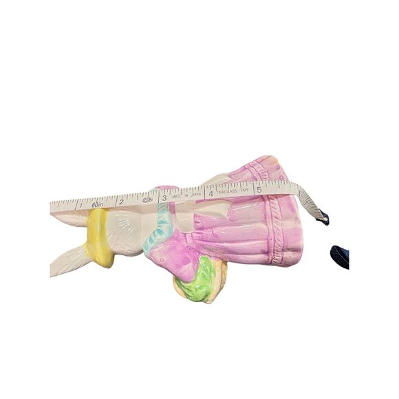 Vintage Ceramic Bunny Figurine 6" Pastel Spring Décor - Picture 9 of 9